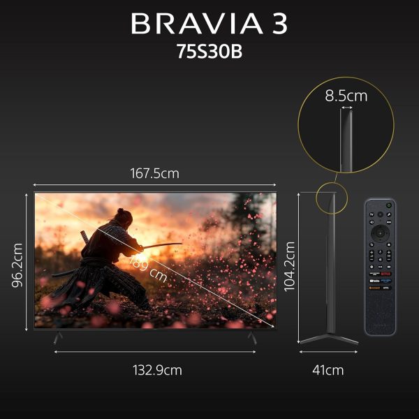 Sony BRAVIA 3 Series 139 cm (55") 4K Ultra HD AI Smart LED Google TV (K-55S30B) – - Image 9