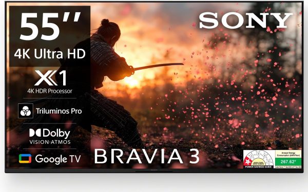 Sony BRAVIA 3 Series 139 cm (55") 4K Ultra HD AI Smart LED Google TV (K-55S30B) –