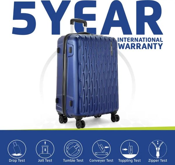 Safari Expedition Large Suitcase Bag – 28 Inch, Hard Shell, 360° Wheels (Navy Blue) - Image 3