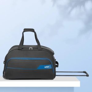 Safari Strolley Duffel Bag 65 cm, Expandable, Water-Resistant Black