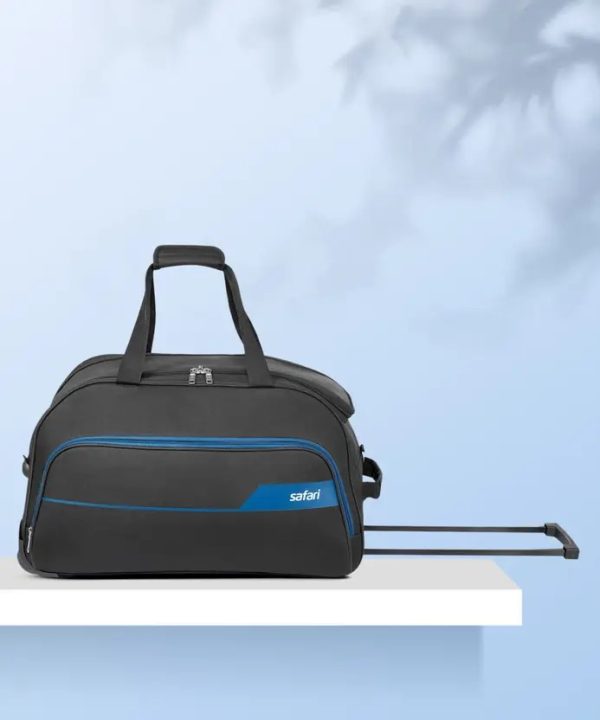 Safari Strolley Duffel Bag 65 cm, Expandable, Water-Resistant Black