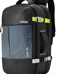 Safari Apex 45 L Laptop Backpack – Water-Resistant, 17-Inch Laptop Compatible Black